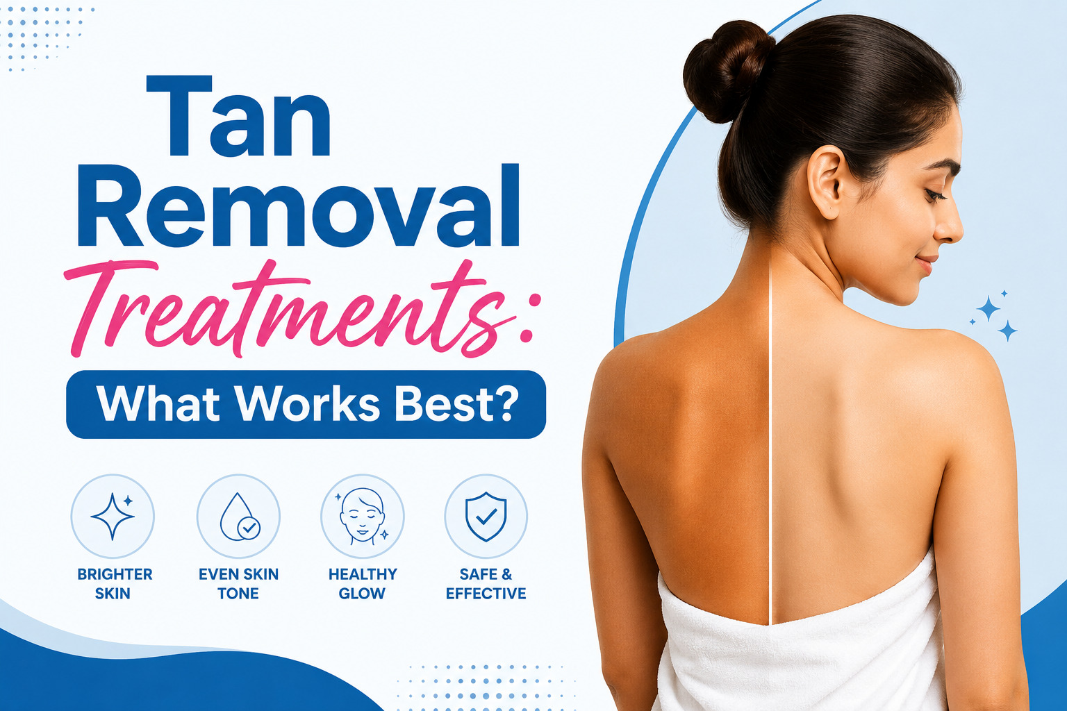 Skin tan removal treatment for face and body brightening
