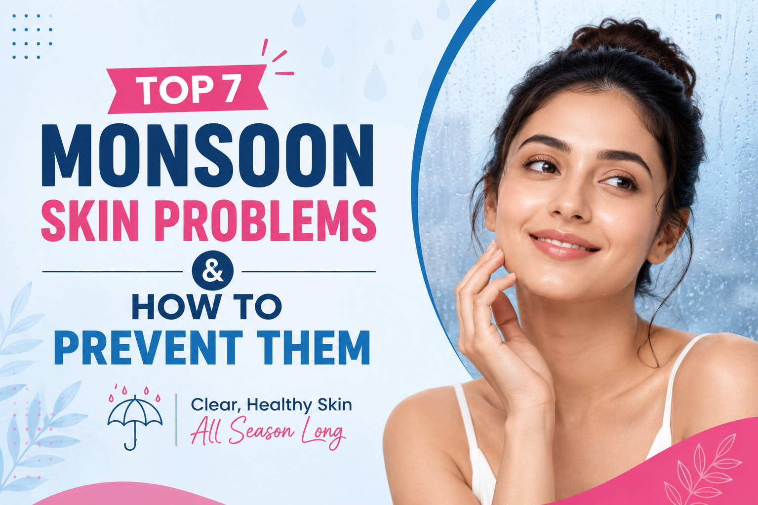 Dermatologist explaining common monsoon skin problems and prevention tips for healthy skin during the rainy season.